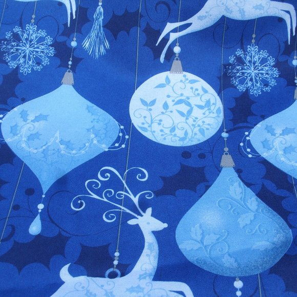 Vintage Holiday Theme Material Reindeer Ornaments  4 Yards - Picture 7 of 16